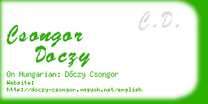 csongor doczy business card